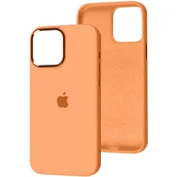 Чохол Silicone Case Metal Buttons (AA) для Apple iPhone 12 Pro / 12 (6.1") Помаранчевий / Marigold