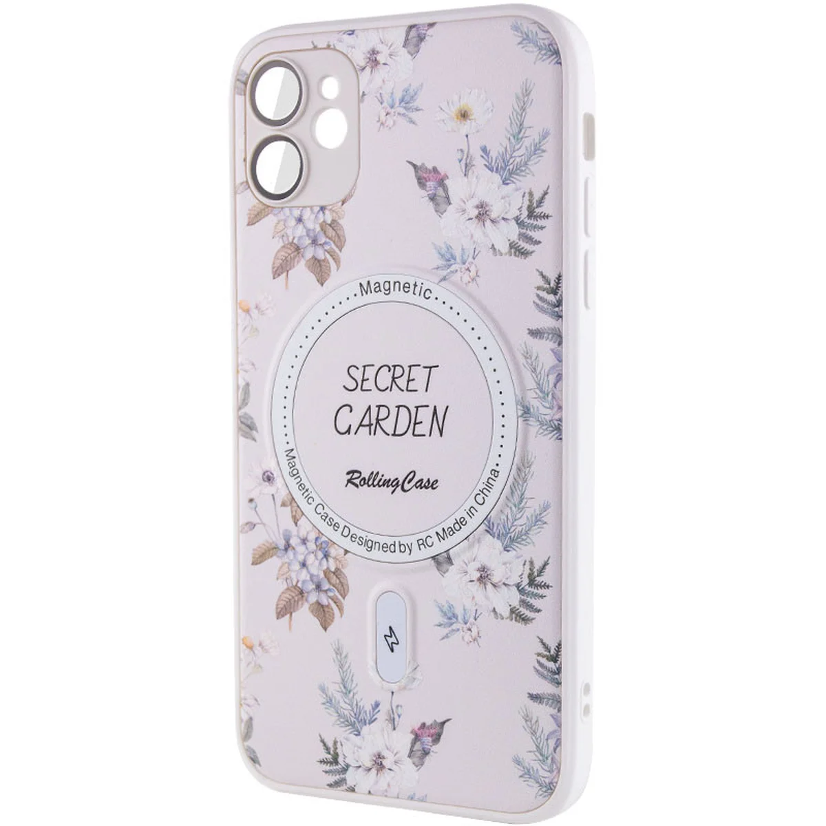 TPU+PC чехол Secret Garden with MagSafe для Apple iPhone 12 (6.1") White