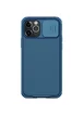 Карбоновая накладка Nillkin Camshield (шторка на камеру) для Apple iPhone 12 Pro / 12 (6.1") Синий / Blue