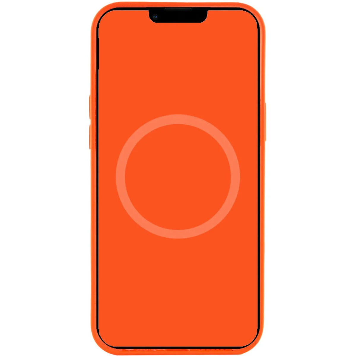Чохол Silicone case (AAA) full with Magsafe and Animation для Apple iPhone 12 Pro / 12 (6.1 ") Помаранчевий / Electric Orange