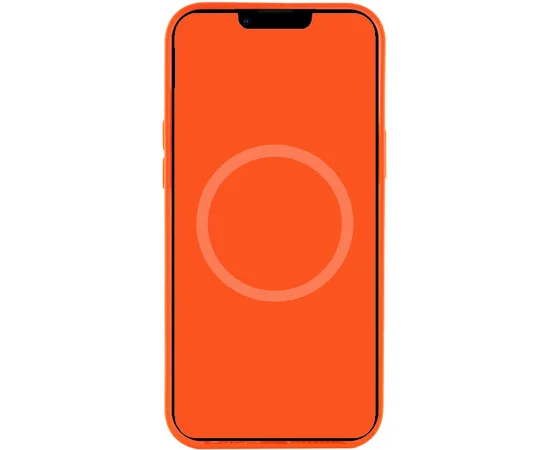 Чехол Silicone case (AAA) full with Magsafe and Animation для Apple iPhone 12 Pro / 12 (6.1") Оранжевый / Electric Orange
