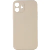 Силиконовый чехол Candy Full Camera для Apple iPhone 12 (6.1") Бежевый / Antigue White