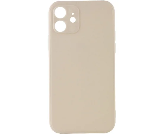 Силиконовый чехол Candy Full Camera для Apple iPhone 12 (6.1") Бежевый / Antigue White