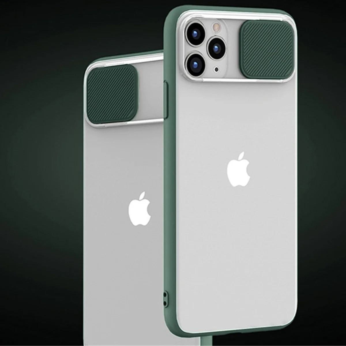Чехол Camshield mate TPU со шторкой для камеры для Apple iPhone 12 Pro / 12 (6.1") Зеленый