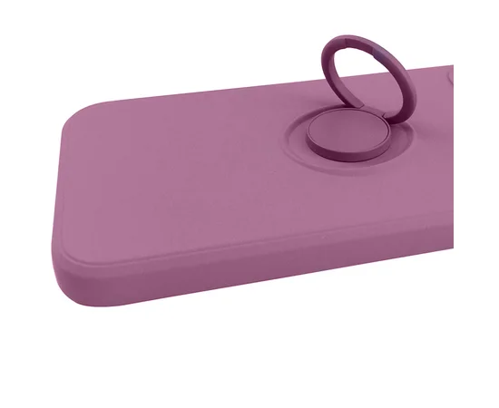 Чехол TPU Candy Ring Full Camera для Apple iPhone 12 (6.1") Лиловый / Lilac Pride
