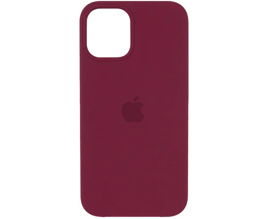 Чехол Silicone Case (AA) для Apple iPhone 12 Pro / 12 (6.1") Бордовый / Plum