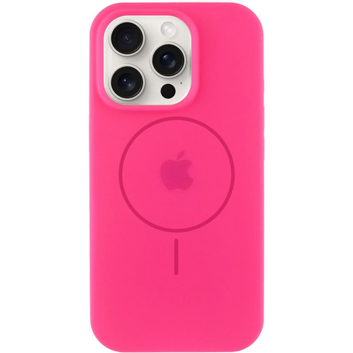 Чехол Silicone Case Full Protective (AA) with MagSafe для Apple iPhone 12 Pro / 12 (6.1") Розовый / Barbie pink