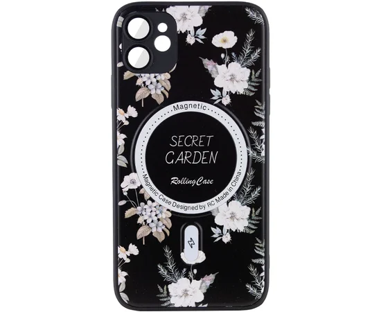 TPU+PC чехол Secret Garden with MagSafe для Apple iPhone 12 (6.1") Black