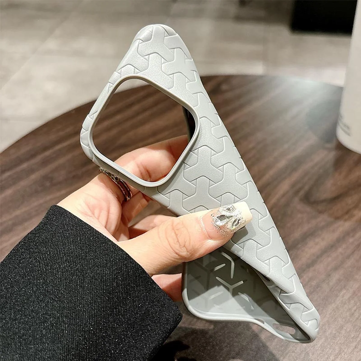 Чехол TPU Weaving для Apple iPhone 12 Pro / 12 (6.1") Grey