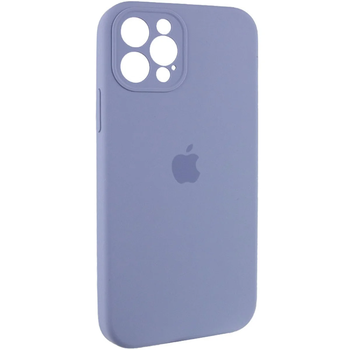Чехол Silicone Case Full Camera Protective (AA) для Apple iPhone 12 Pro (6.1") Серый / Lavender Gray / PVH