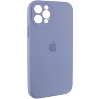 Чехол Silicone Case Full Camera Protective (AA) для Apple iPhone 12 Pro (6.1") Серый / Lavender Gray / PVH