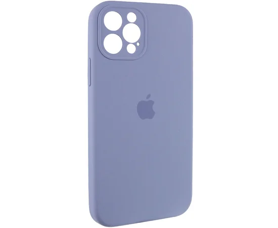 Чехол Silicone Case Full Camera Protective (AA) для Apple iPhone 12 Pro (6.1") Серый / Lavender Gray / PVH