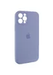 Чехол Silicone Case Full Camera Protective (AA) для Apple iPhone 12 Pro (6.1") Серый / Lavender Gray / PVH