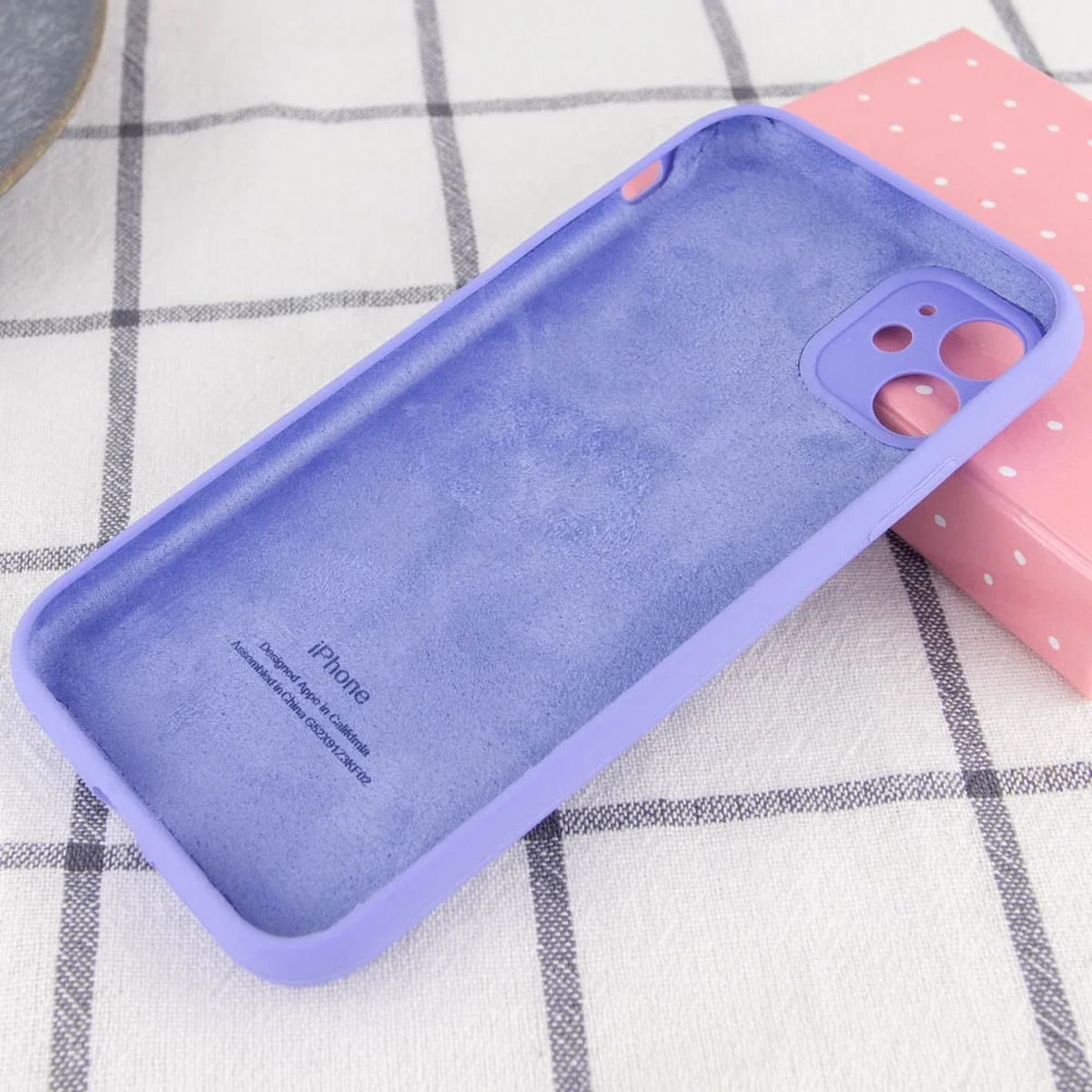 Чехол Silicone Case Full Camera Protective (AA) для Apple iPhone 12 (6.1") Сиреневый / Dasheen
