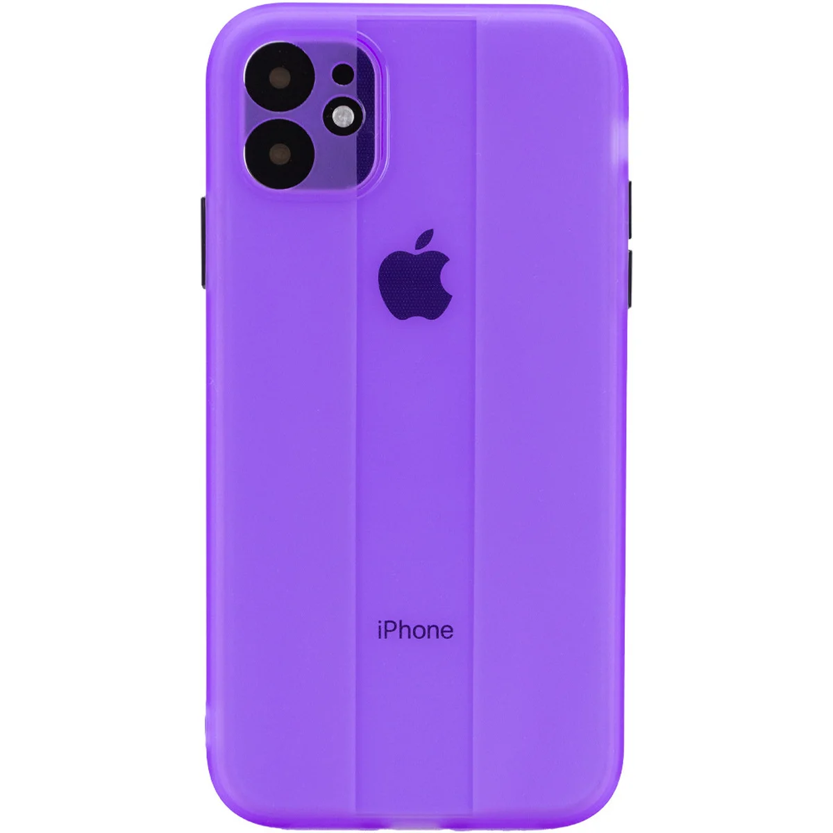 Чохол TPU Glossy Line Full Camera для Apple iPhone 12 (6.1 ") Бузковий