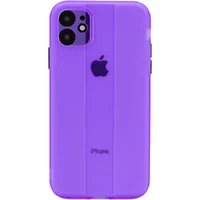 Чохол TPU Glossy Line Full Camera для Apple iPhone 12 (6.1 ") Бузковий