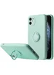 Чехол TPU Candy Ring Full Camera для Apple iPhone 12 (6.1") Бирюзовый / Ice Blue