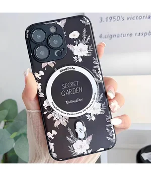 TPU+PC чохол Secret Garden with MagSafe для Apple iPhone 12 Pro (6.1") Black