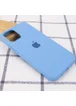 Чехол Silicone Case Full Protective (AA) для Apple iPhone 12 Pro / 12 (6.1") Голубой / Cornflower
