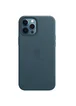 Кожаный чехол Leather Case (AAA) with MagSafe and Animation для Apple iPhone 12 Pro / 12 (6.1") Indigo Blue