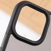 TPU+PC чехол Metal Buttons with MagSafe для Apple iPhone 12 Pro / 12 (6.1") Черный