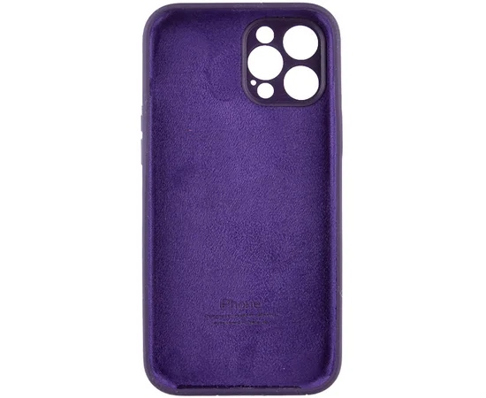 Чехол Silicone Case Full Camera Protective (AA) для Apple iPhone 12 Pro (6.1") Фиолетовый / Elderberry / PVH