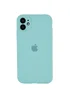 Чехол Silicone Case Full Camera Protective (AA) для Apple iPhone 12 (6.1") Бирюзовый / Marine Green