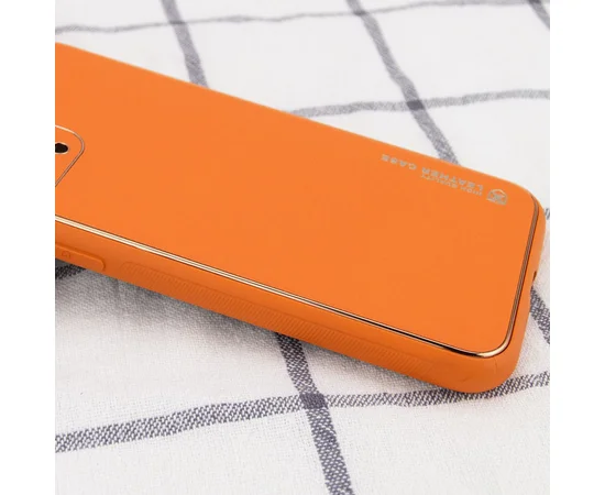 Шкіряний чохол Xshield для Apple iPhone 12 (6.1 ") Помаранчевий / Apricot