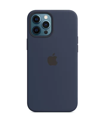 Чохол Silicone case (AAA) full with Magsafe and Animation для Apple iPhone 12 Pro / 12 (6.1 ") Синій / Deep navy