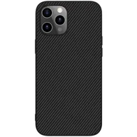 Карбоновая накладка Nillkin Synthetic Fiber series для Apple iPhone 12 Pro / 12 (6.1") Черный
