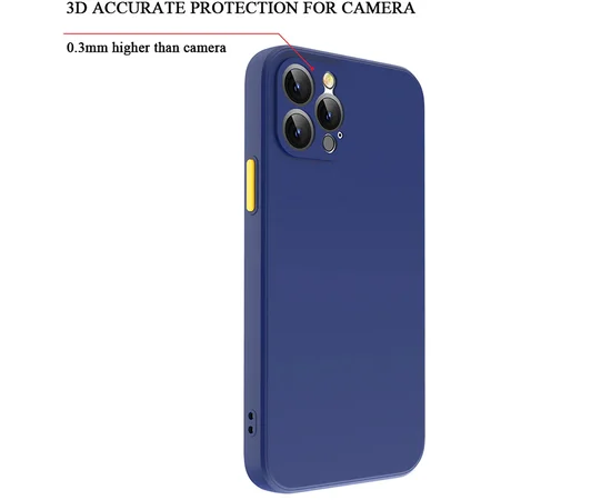 Чехол TPU Square Full Camera для Apple iPhone 12 Pro (6.1") Синий