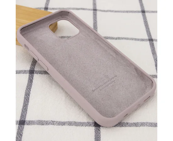 Чехол Silicone Case Full Protective (AA) для Apple iPhone 12 Pro / 12 (6.1") Серый / Lavender