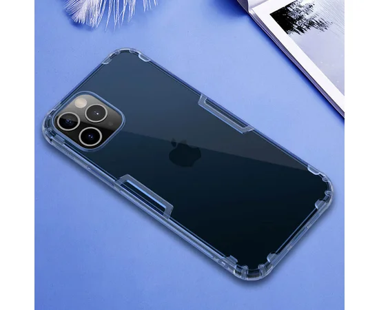 TPU чехол Nillkin Nature Series для Apple iPhone 12 Pro / 12 (6.1") Синий (прозрачный)