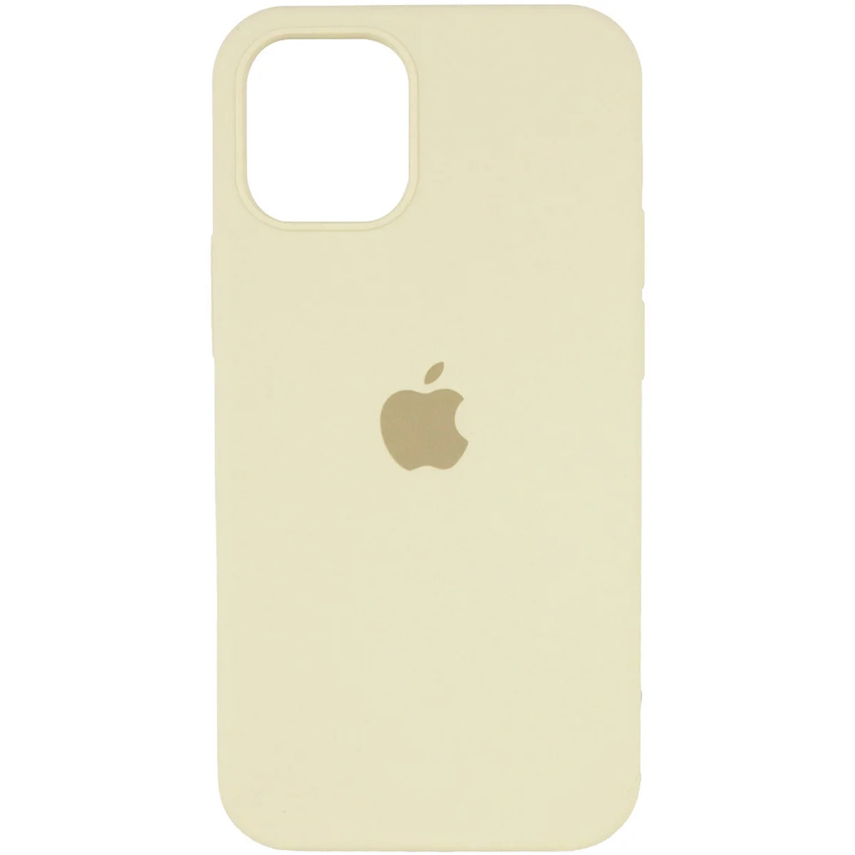 Чехол Silicone Case Full Protective (AA) для Apple iPhone 12 Pro / 12 (6.1") Бежевый / Creamy