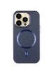 Кожаный чехол SnapCase with MagSafe для Apple iPhone 12 Pro / 12 (6.1") Dark Blue