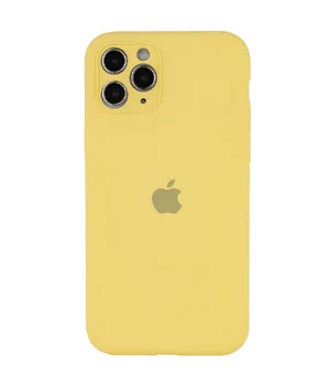 Чохол Silicone Case Full Camera Protective (AA) для Apple iPhone 12 Pro (6.1 ") Жовтий / Yellow