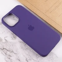 Чехол Silicone case (AAA) full with Magsafe and Animation для Apple iPhone 12 Pro / 12 (6.1") Фиолетовый / Amethyst