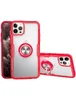 TPU+PC чехол Deen CrystalRing for Magnet (opp) для Apple iPhone 12 Pro / 12 (6.1") Бесцветный / Красный