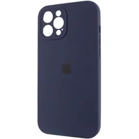 Чехол Silicone Case Full Camera Protective (AA) для Apple iPhone 12 Pro (6.1") Темно-синий / Midnight blue / PVH