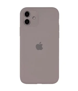 Чехол Silicone Case Full Camera Protective (AA) для Apple iPhone 12 (6.1") Серый / Lavender