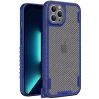 Чехол TPU+PC TRAVEL Carbon для Apple iPhone 12 Pro (6.1") Синий