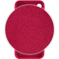 Чехол Silicone Case Full Camera Protective (AA) для Apple iPhone 12 (6.1") Красный / Rose Red