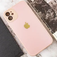 Чехол TPU+Glass Sapphire Midnight для Apple iPhone 12 (6.1") Розовый / Pink Sand