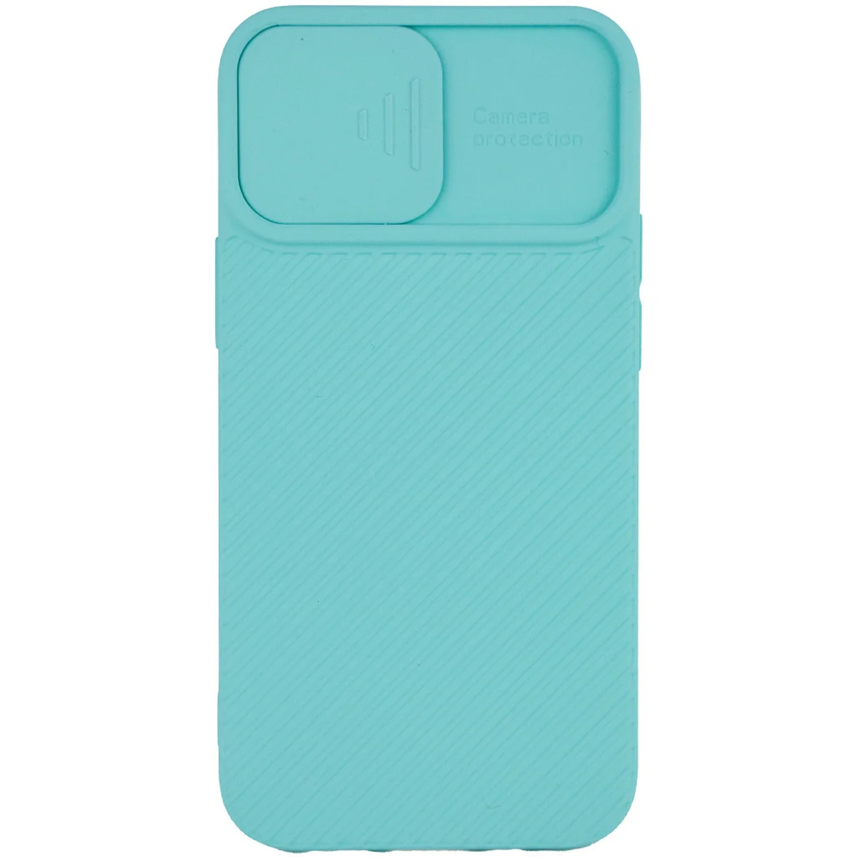 Чехол Camshield Square TPU со шторкой для камеры для Apple iPhone 12 Pro / 12 (6.1") Бирюзовый