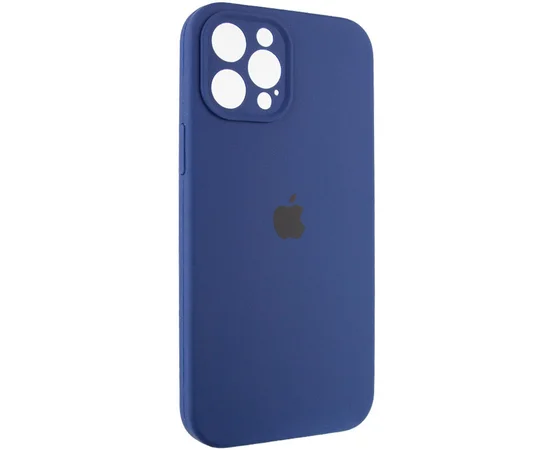 Чохол Silicone Case Full Camera Protective (AA) для Apple iPhone 12 Pro (6.1 ") Синій / Deep navy