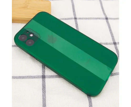 Чехол TPU Glossy Line Full Camera для Apple iPhone 12 (6.1") Зеленый