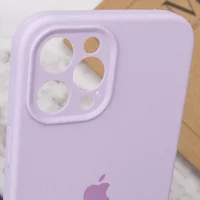 Чехол Silicone Case Full Camera Protective (AA) для Apple iPhone 12 Pro (6.1") Сиреневый / Lilac