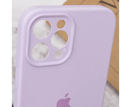 Чохол Silicone Case Full Camera Protective (AA) для Apple iPhone 12 Pro (6.1") Бузковий / Lilac