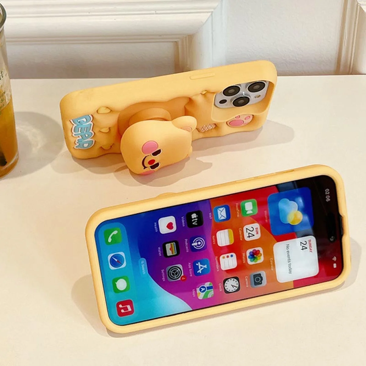 Силіконовий чохол Funny 3D для Apple iPhone 12 Pro / 12 (6.1") Little bear