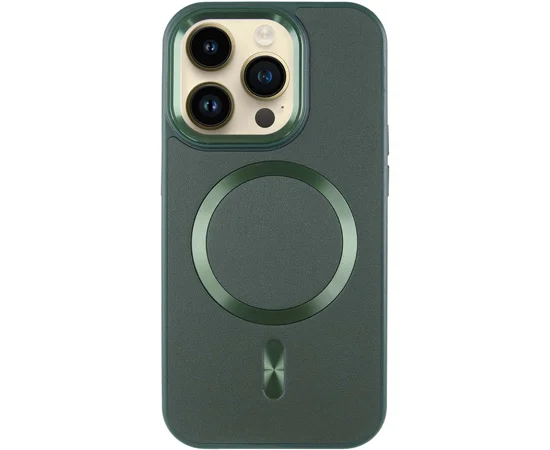Кожаный чехол SnapCase with MagSafe для Apple iPhone 12 Pro / 12 (6.1") Green